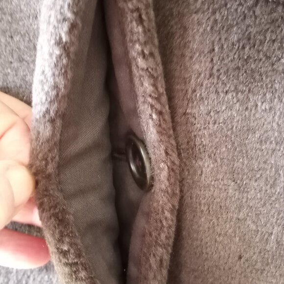 'J.CREW' Teddy Coat Dark Brown Size M EUC * Worn Twice - Picture 6 of 14